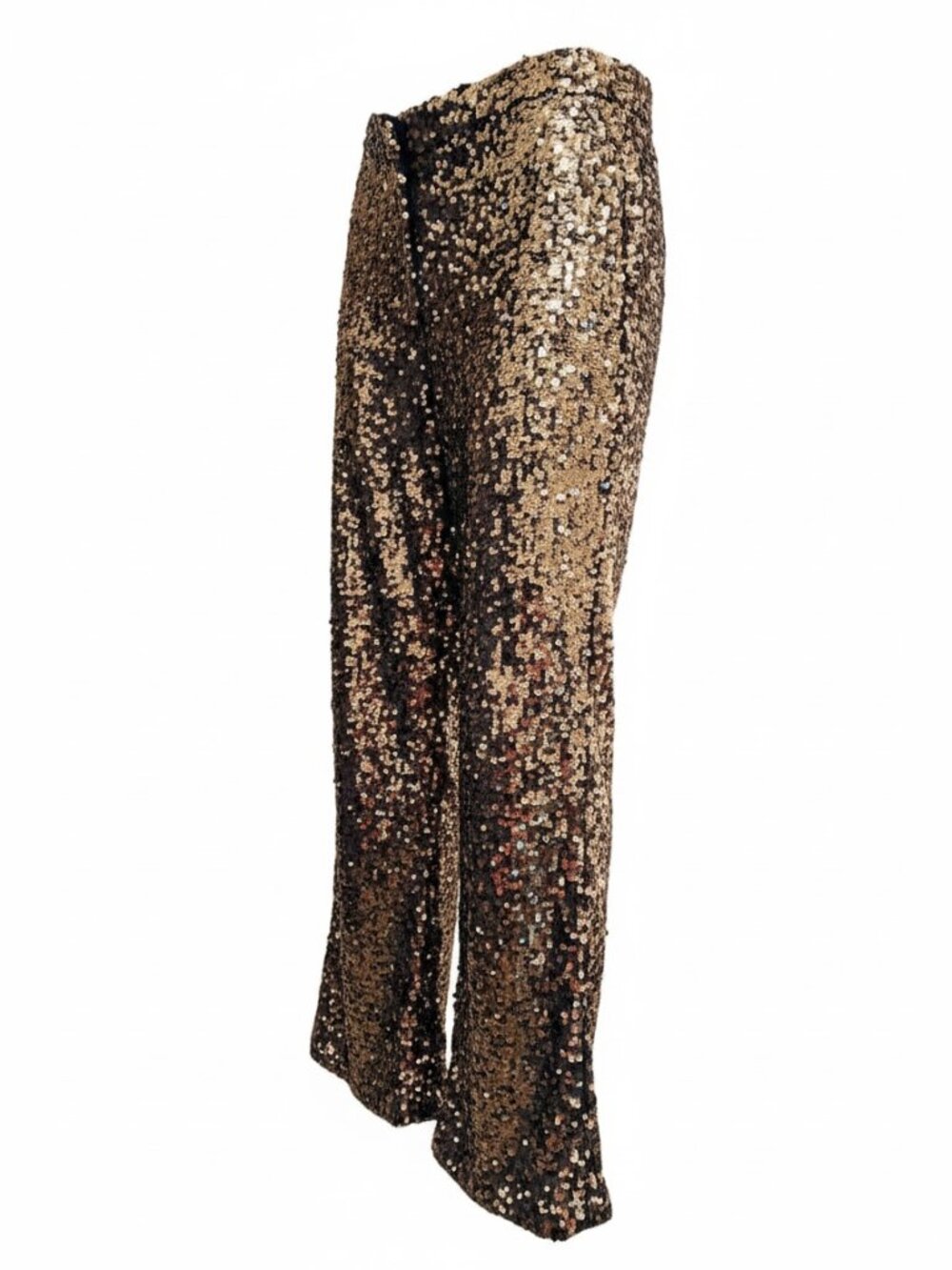 H&M Woman's Rose Gold Sequin Flare Pants